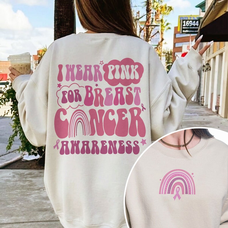 In October We Wear Pink Sweatshirt