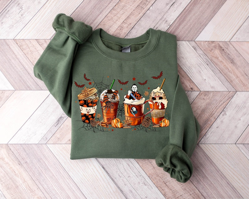 Skeleton Coffee Cups Sweatshirt