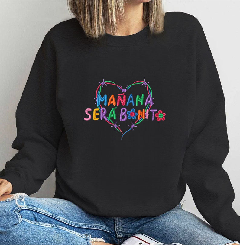 Karol G Embroidered Casual Sweatshirt