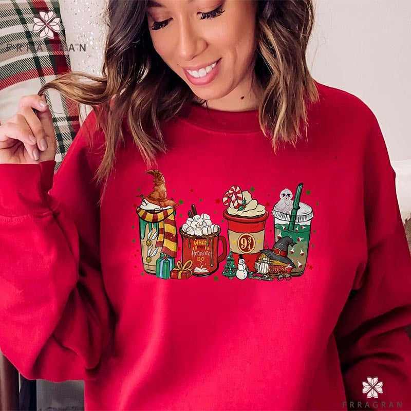 Magic Harry Coffee Latte Christmas Sweatshirt