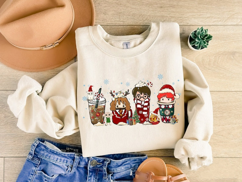 Magic Harry Coffee Latte Christmas Sweatshirt