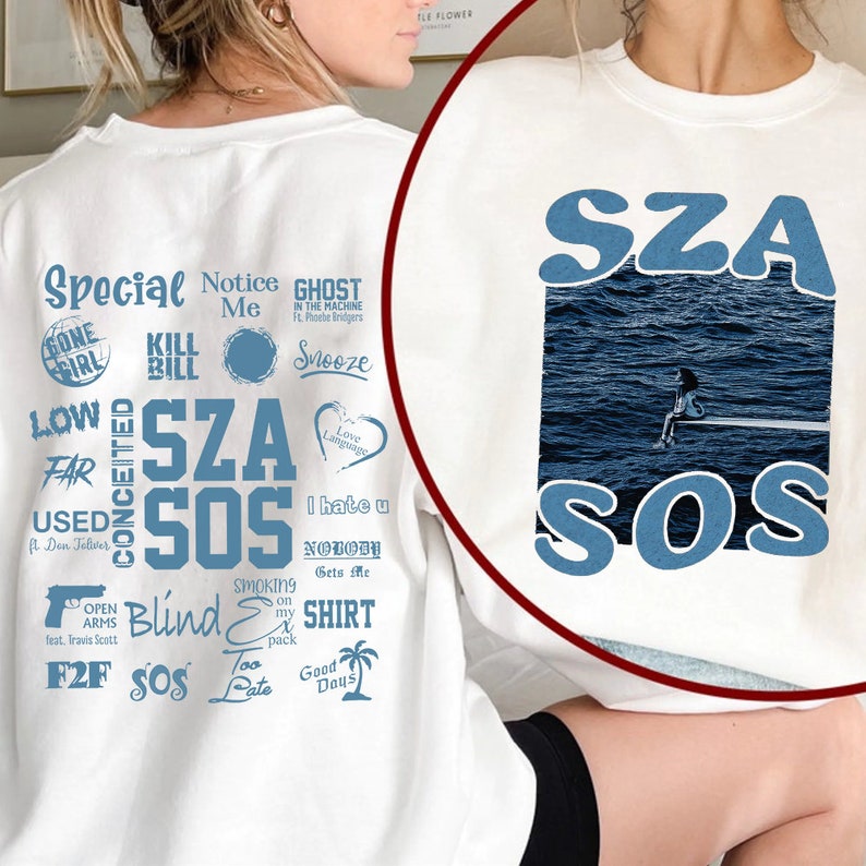 SZA S.O.S Printed Graphic Sweatshirt