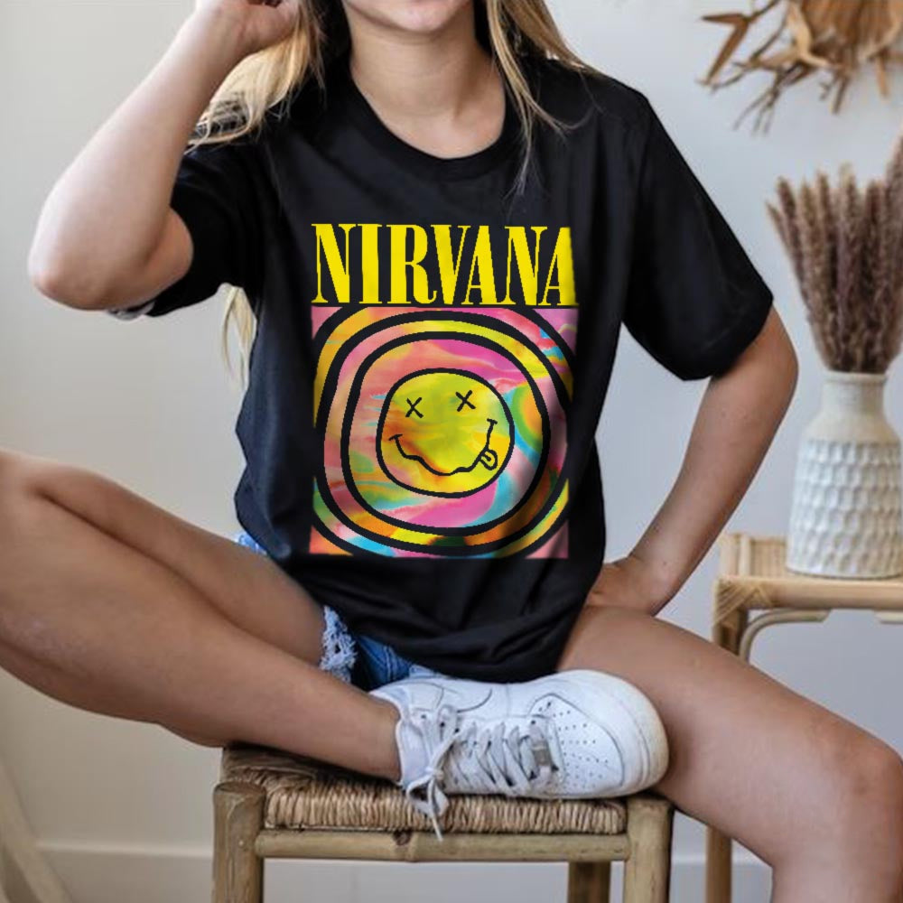 Nirvana Smiley Face T Shirt