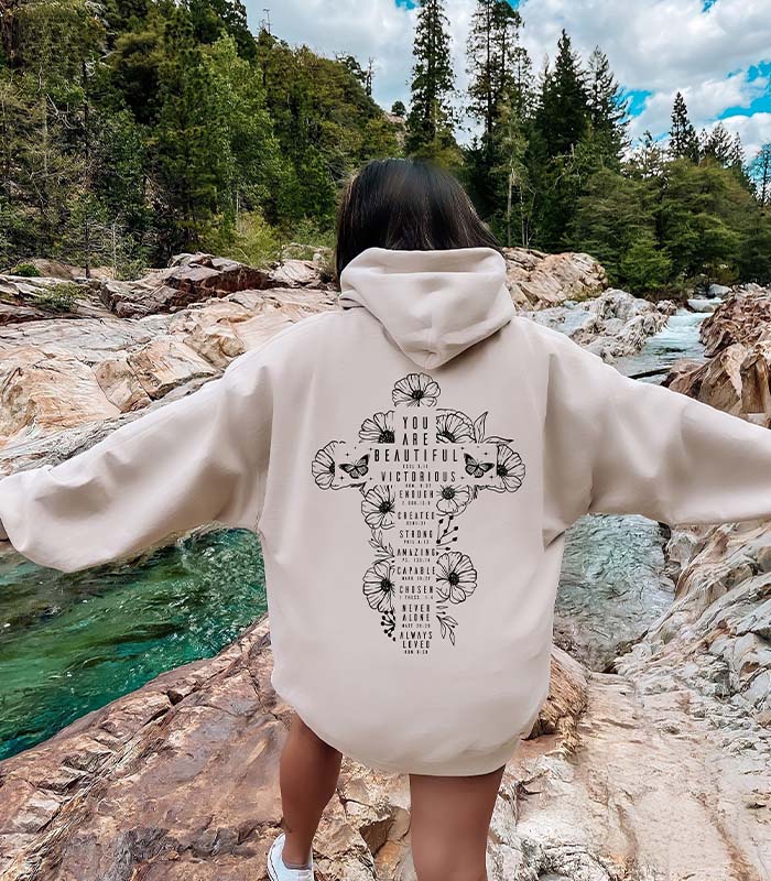 Aesthetic Faith Bible Verse Casual Hoodie