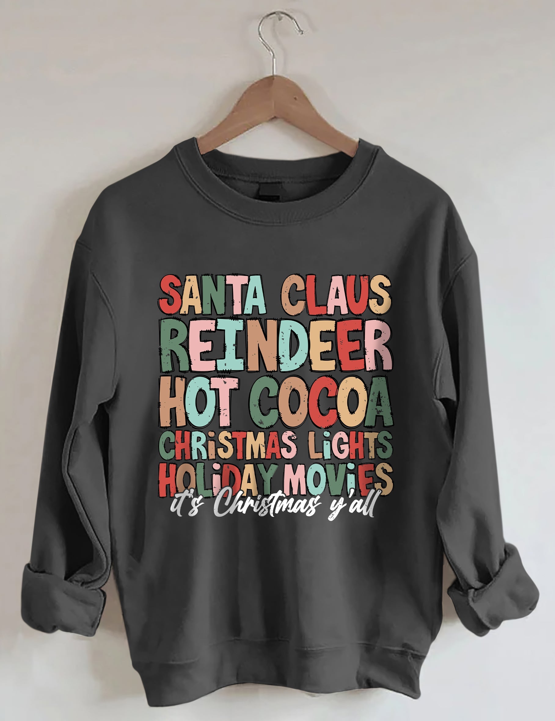 Santa Claus Reindeer Hot Cocoa Sweatshirt
