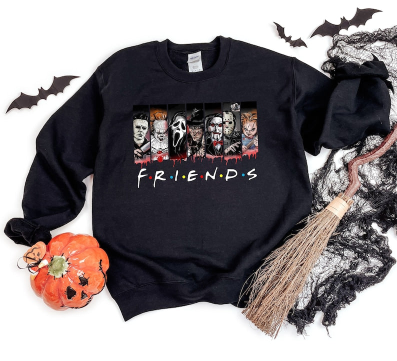 Horror Characters Friends Sweatshirt