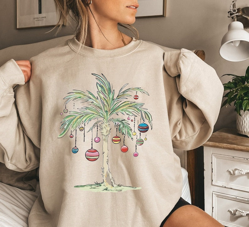 Christmas Palm Tree Sweatshirt