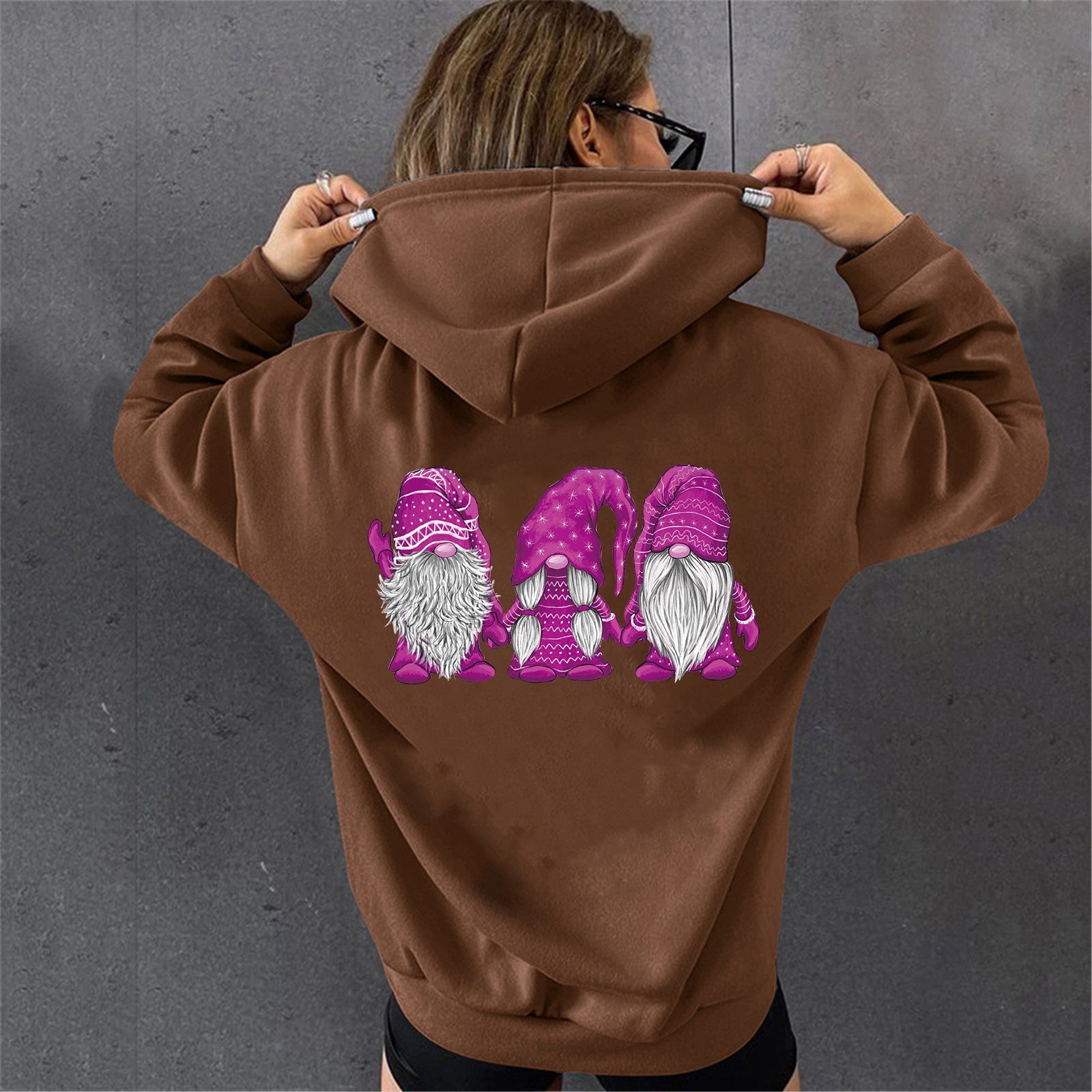 Christmas Cute Print Casual Hoodie