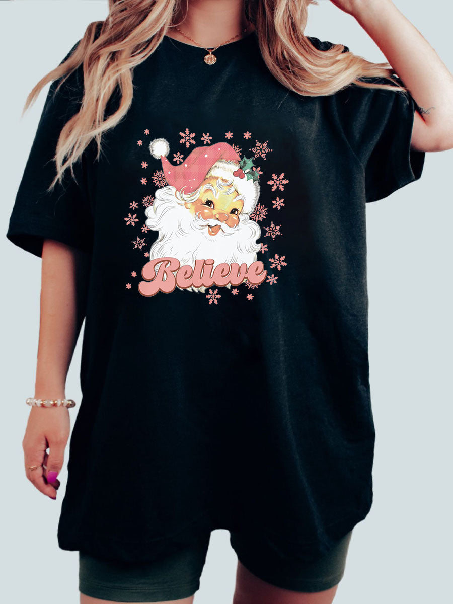 Pink Retro Christmas T-shirt