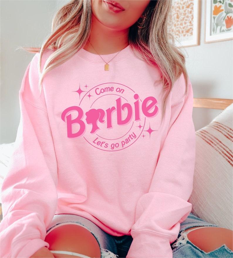 Come On Let's Go Party Crewneck Print Sweatshirt