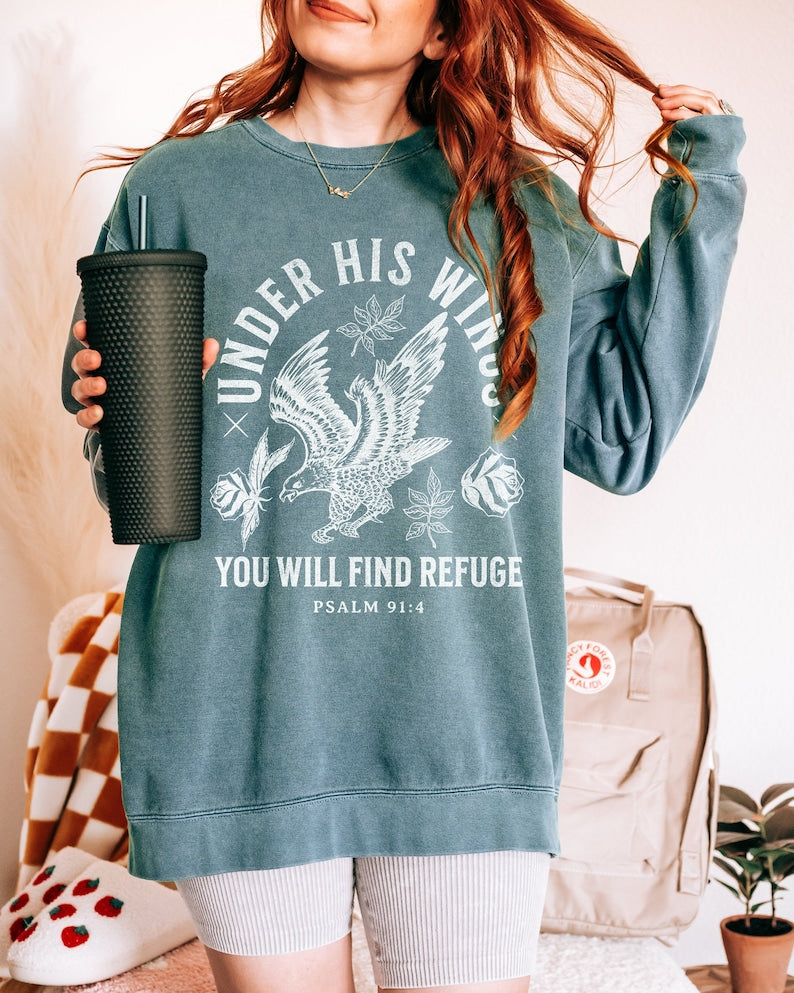 Under His Wings Faith Sweatshirt